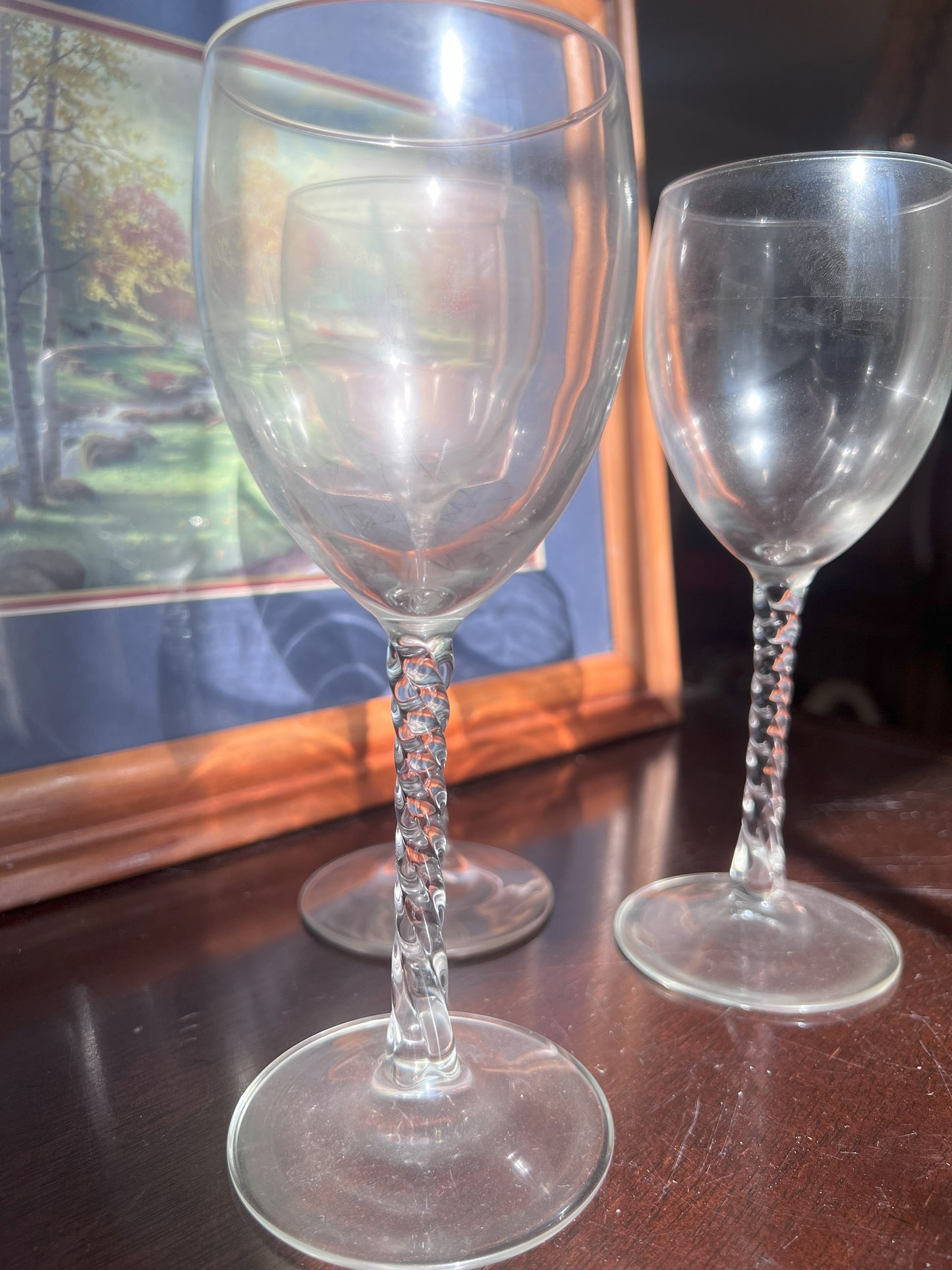 Crystal D'Arques-Durand Wine Glass with Spiral Stem