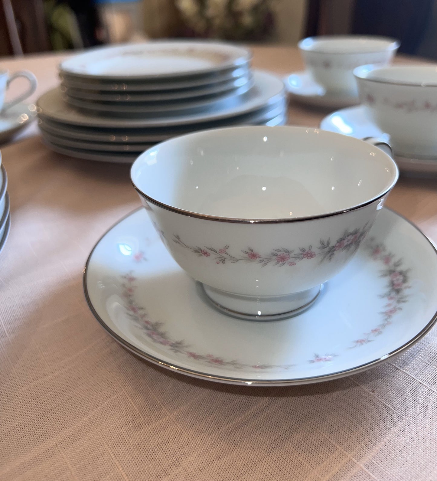 48pc set - Vintage Noritake Rosepoint China Set