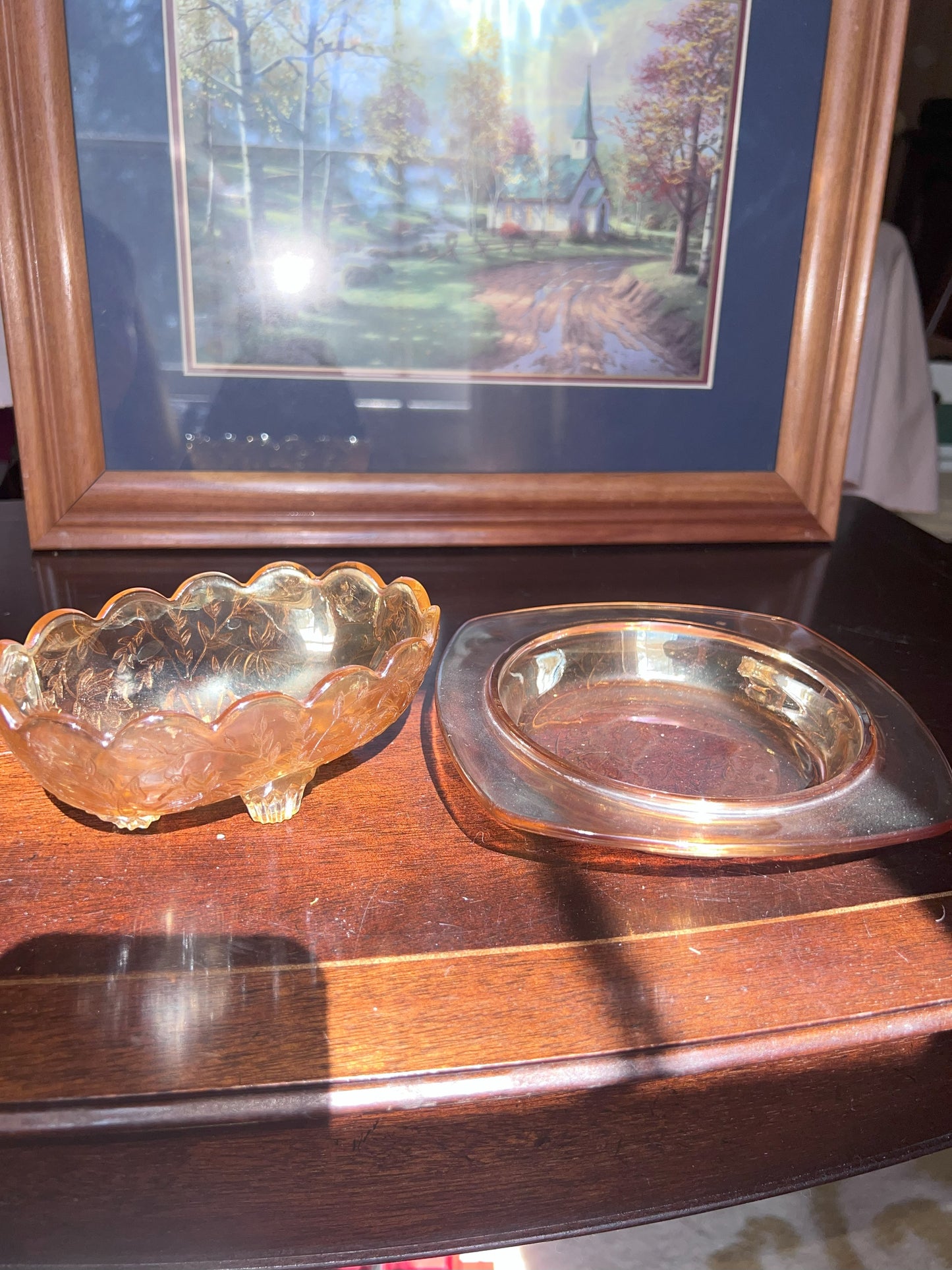 Jeanette Glass Floragold Dish set