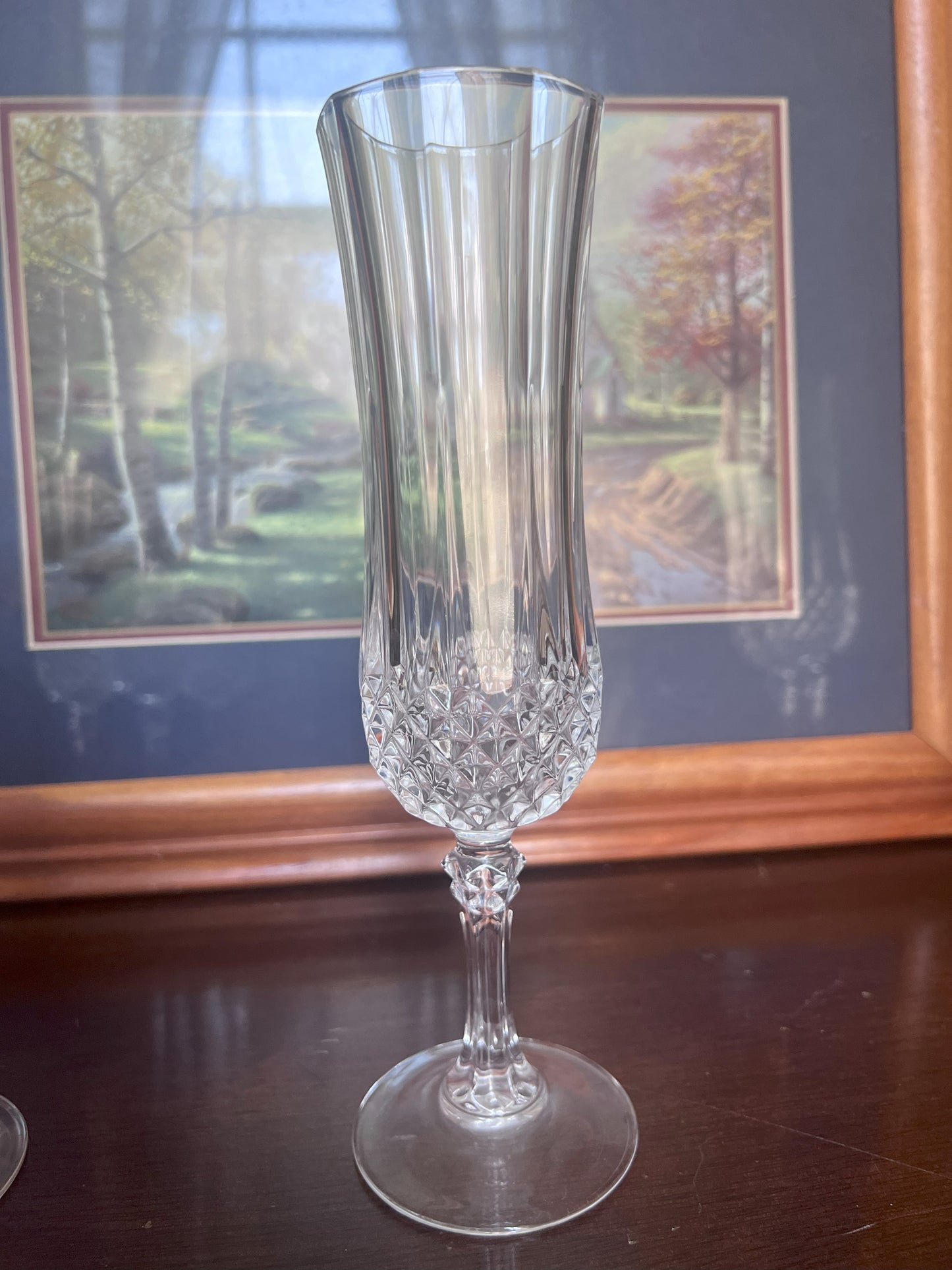 6pcs - Crystal D'Arques Longchamp Champagne Flutes