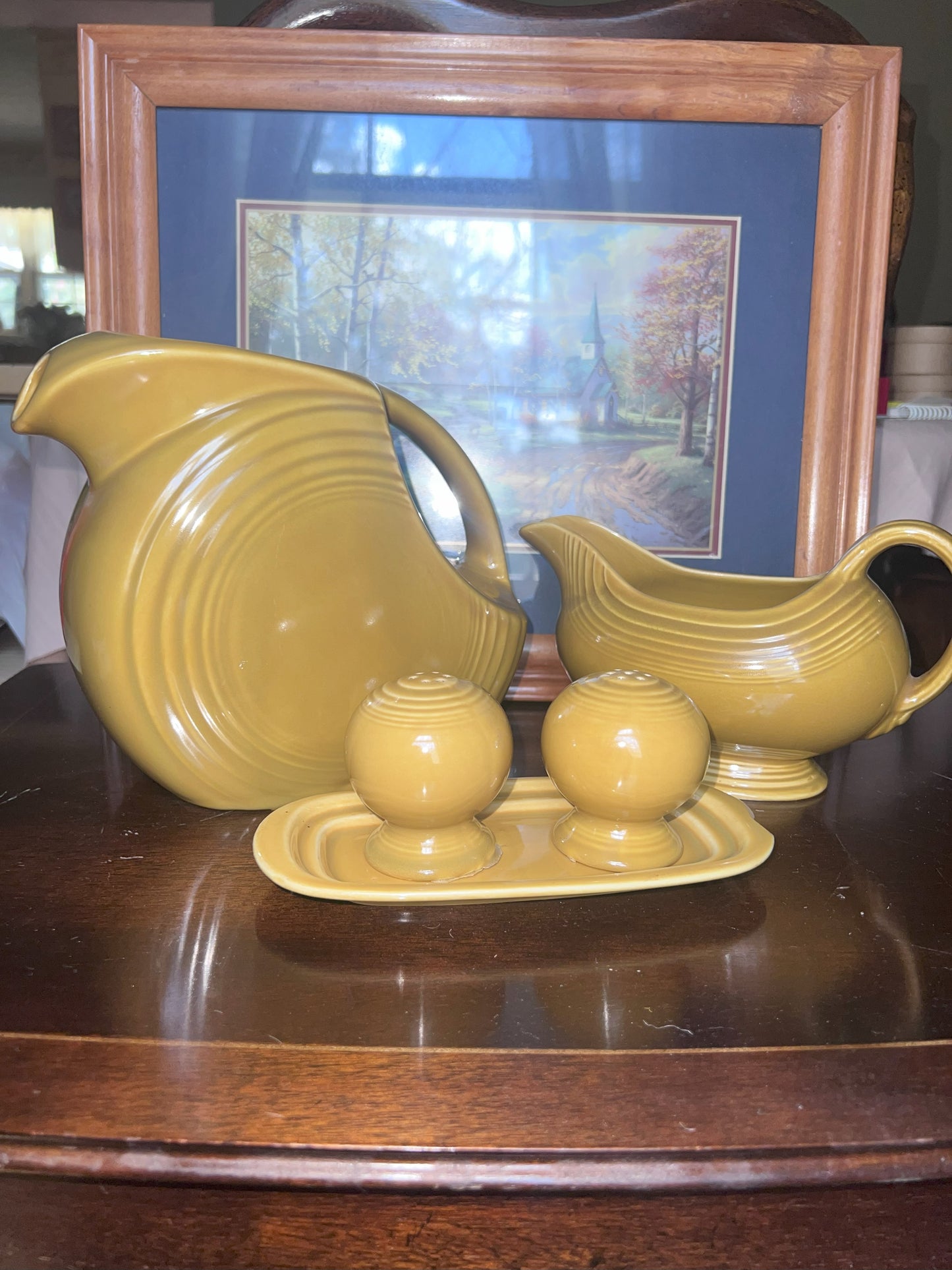 Vintage Fiestaware Yellow Dish Set