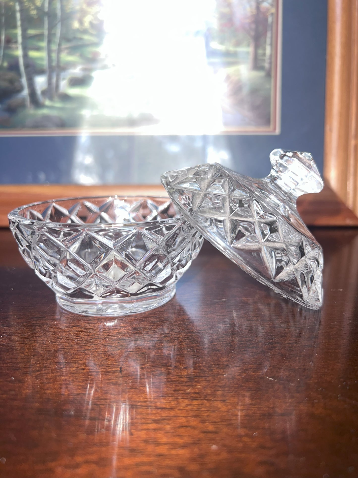 Vintage Bohemia Creamer & Sugar Tray Set